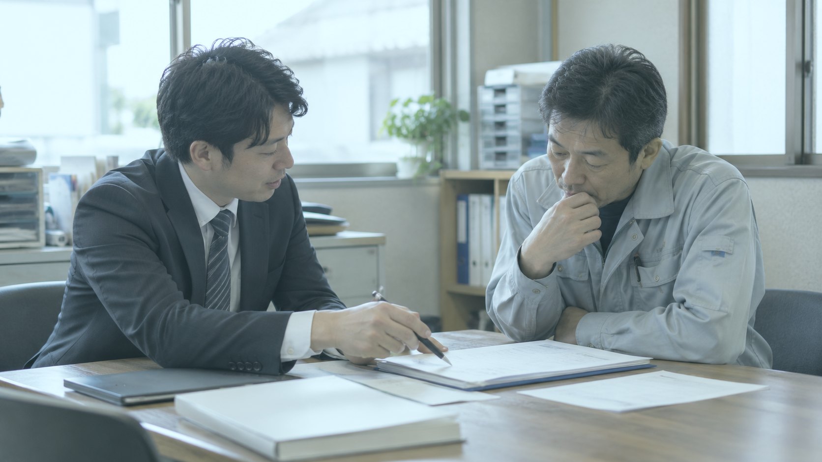 士業と経営者が相談する様子